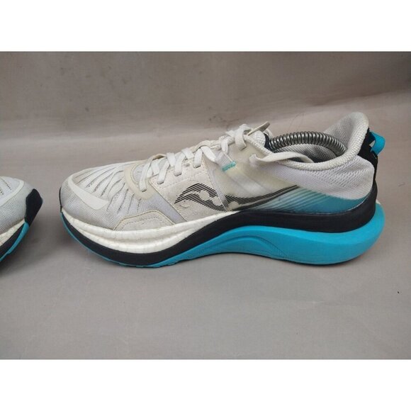 Saucony Tempus White Blue Long Distance Run Race Shoe Mens 9 Sample - Picture 6 of 13